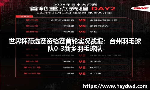 世界杯预选赛资格赛首轮实况战报：台州羽毛球队0-3新乡羽毛球队